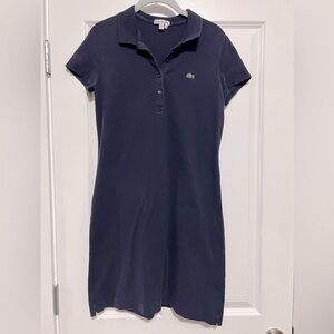 Lacoste Blue Polo Mini Dress Casual Short Sleeve
